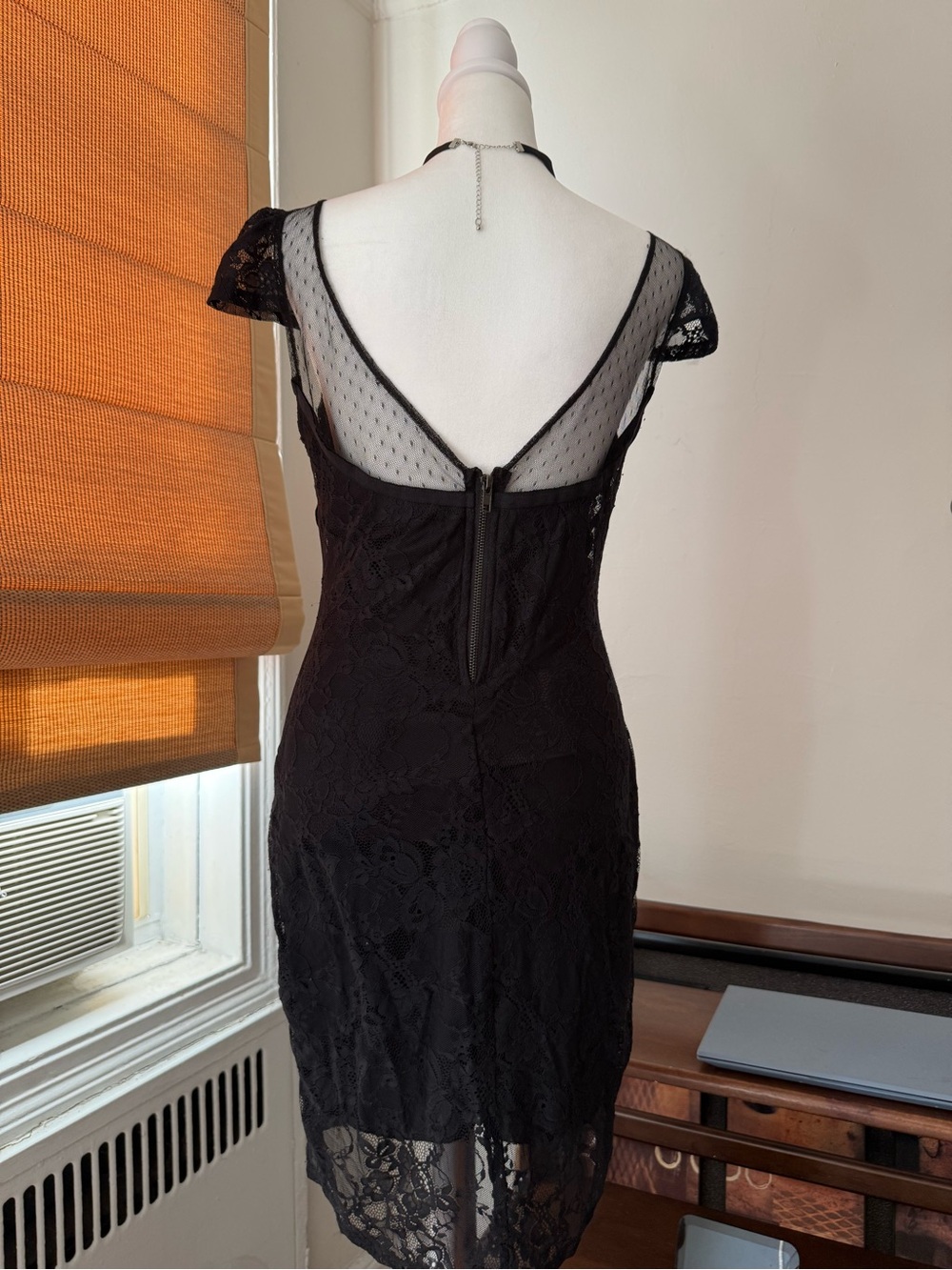 Late 90s early 2000s Goth Lace Little Black Dress. S - Picture 4 of 8